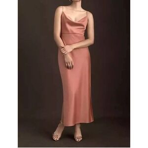 BHLDN Satin Cowl Neck Slip Dress Size 16W